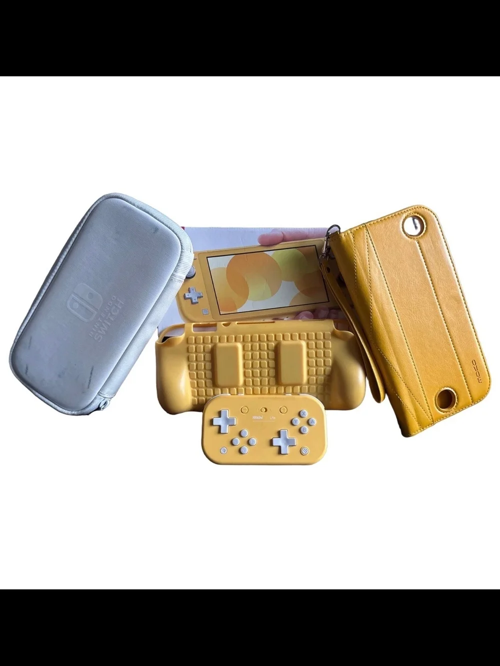 Nintendo Switch Lite Yellow Handheld Console Bundle with Accessories